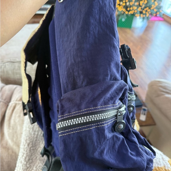 Kipling Sport Backpack in Deep Blue and Gold - Picture 4 of 7